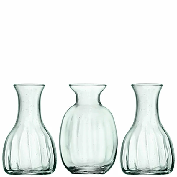 LSA International Mia Mini Vase Trio - Recycled 3 LSA International Mia Mini Vase Trio - Recycled