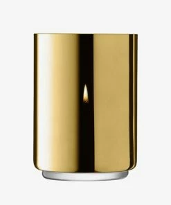 LSA International Karat Lantern Vase H 16 5 Cm Gold