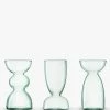 LSA International Canopy Trio Vase Set H13cm Recycled 2 LSA International Canopy Trio Vase Set H13cm Recycled