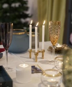 LSA International Teelichthalter Space Goldfarben