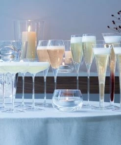 LSA International Champagne Flutes Set Of 4