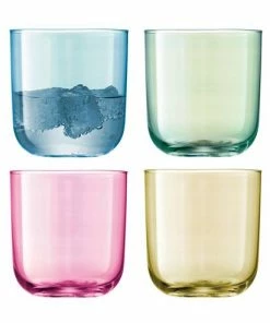 LSA International Set of 4 420ml Pastel Assorted X Polka Tumbler