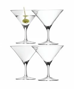 LSA International Bar Martini Glass 180ml Clear X 4pcs