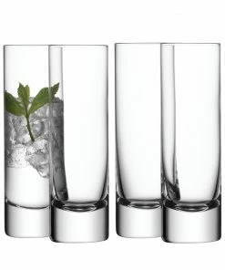 LSA International Bar Long Drink Glass 250ml Clear X 4pcs