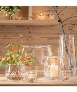 LSA International Collar Tealight Holder H 8 Cm Clear