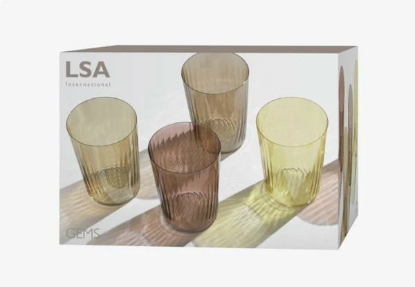 LSA International Gem Tumbler Glasses Set Of 4 560 Ml Amber 3 LSA International Gem Tumbler Glasses Set Of 4 560 Ml Amber