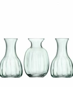 LSA International Mia Mini Vase Trio Set H11cm Recycled/Part Optic X 3pcs