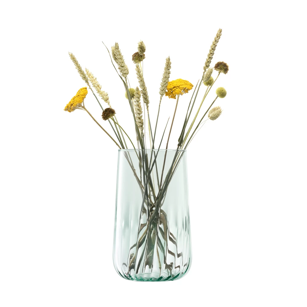 LSA International Mia Vase/Lantern H25.5cm Recycled/Part Optic 3 LSA International Mia Vase/Lantern H25.5cm Recycled/Part Optic