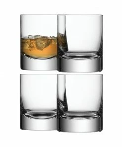 LSA International Bar Tumbler Glass 250ml Clear X 4pcs