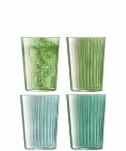 LSA International Set of 4 Assorted Jade 560ml Gems Tumbler Glasses