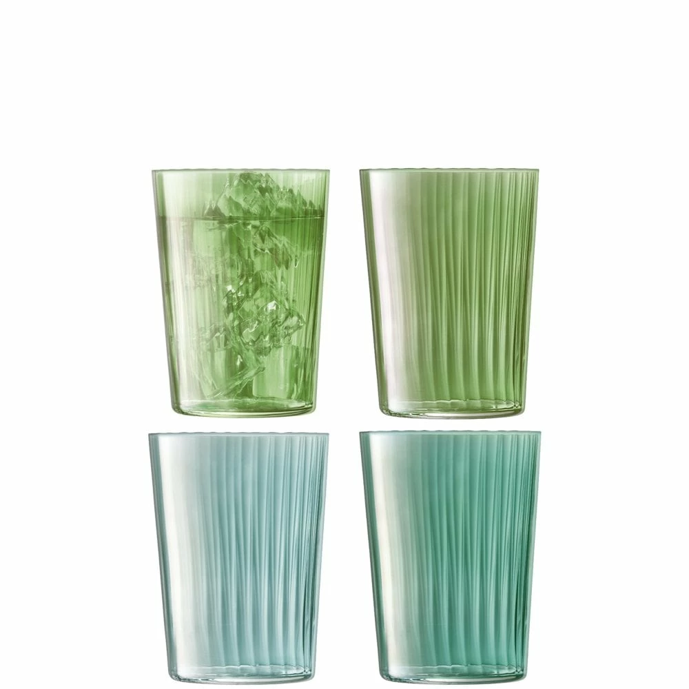 LSA International Set of 4 Assorted Jade 560ml Gems Tumbler Glasses 3 LSA International Set of 4 Assorted Jade 560ml Gems Tumbler Glasses
