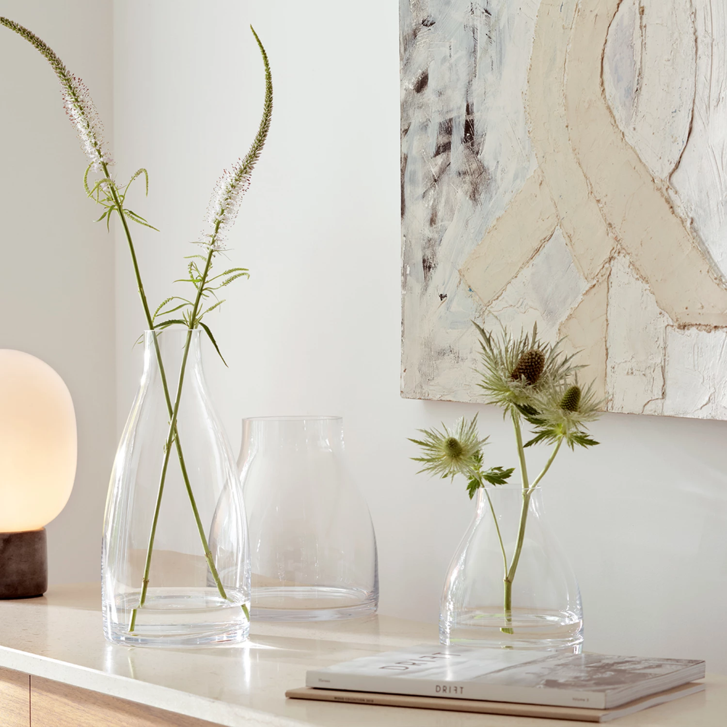 LSA International Mouthblown Glass Flower Kiln Vase H16cm 5 LSA International Mouthblown Glass Flower Kiln Vase H16cm