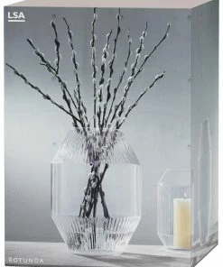 LSA International Clear Rotunda Glass Vase 37cm