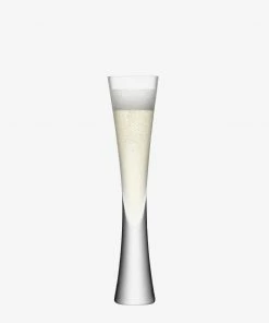 LSA International Set of 2 170ml Clear Moya Champagne Flute Glasses