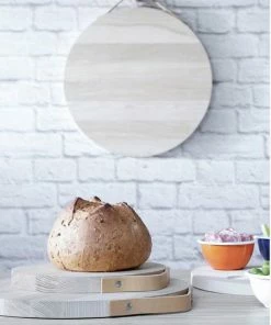 LSA International Utility Board Ash Leather Handle 45 Cm