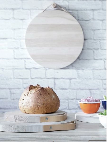 LSA International Utility Board Ash Leather Handle 45 Cm 3 LSA International Utility Board Ash Leather Handle 45 Cm