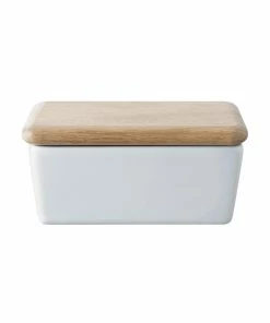 LSA International Dine Butter Dish & Oak Lid