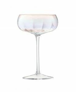 LSA International Set of 4 Pearl Champagne Saucers - 300ml