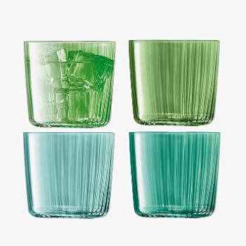 LSA International 310ml Gems Ripple Glass Jade Green - Set of 4 6 LSA International 310ml Gems Ripple Glass Jade Green - Set of 4