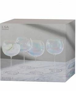LSA International Bubble Balloon Glass 680 Ml Pearl X 4 Pcs 13 LSA International Bubble Balloon Glass 680 Ml Pearl X 4 Pcs
