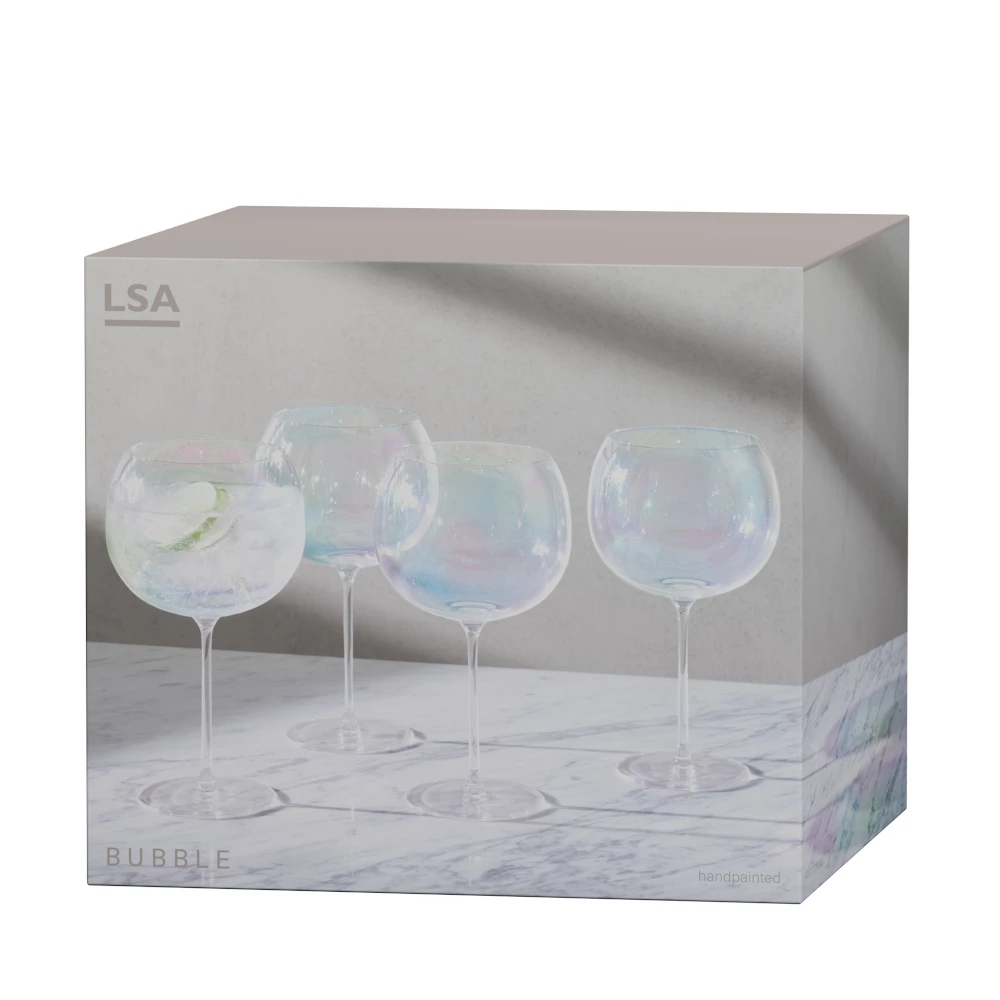 LSA International Bubble Balloon Glass 680 Ml Pearl X 4 Pcs 8 LSA International Bubble Balloon Glass 680 Ml Pearl X 4 Pcs