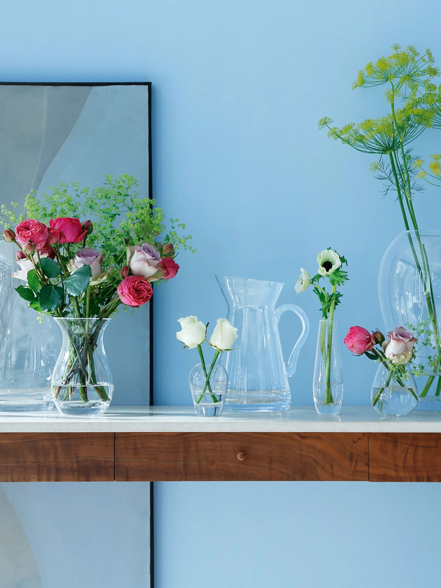 LSA International 9.5cm Clear Flower Mini Bouquet Vase 5 LSA International 9.5cm Clear Flower Mini Bouquet Vase