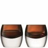 LSA International Set of 2 Peat Brown Whisky Club Tumblers 2 LSA International Set of 2 Peat Brown Whisky Club Tumblers