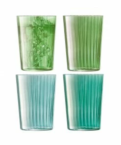LSA International Gems Tumbler 560 ml Assorted Colours Jade X 4 Pcs