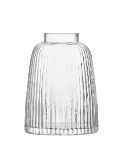 LSA International Clear Pleat Vase H26cm