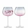 LSA International Set of 2 650ml Pink/Grey Dusk Balloon Goblets