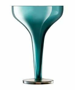 LSA International Set of 2 Peacock Blue Epoque Champagne Saucers 7 LSA International Set of 2 Peacock Blue Epoque Champagne Saucers