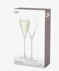 LSA International Wine Prosecco Glasses Set Of 2 250 Ml