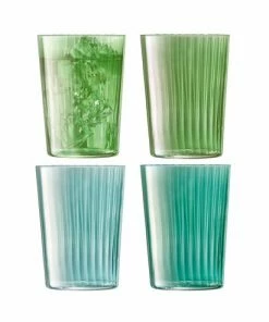 LSA International Gems Tumbler 560 ml Assorted Colours Jade X 4 Pcs