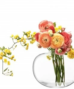 LSA International Mouthblown Glass Flower Curved Bouquet Vase H20cm