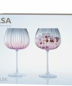 LSA International Set of 2 650ml Pink/Grey Dusk Balloon Goblets 11 LSA International Set of 2 650ml Pink/Grey Dusk Balloon Goblets
