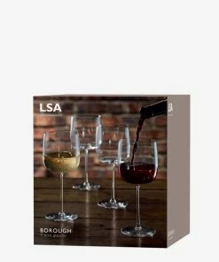 LSA International Set of 4 380ml Clear Borough Wine Glass 19 LSA International Set of 4 380ml Clear Borough Wine Glass