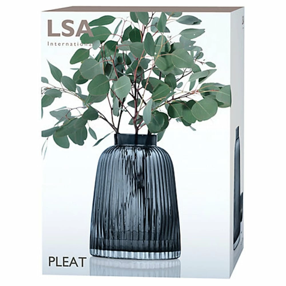 LSA International H26cm Grey Pleat Vase 4 LSA International H26cm Grey Pleat Vase