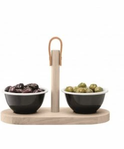 LSA International Black Pepper Utility Tapas Duo Set with Ash Tray