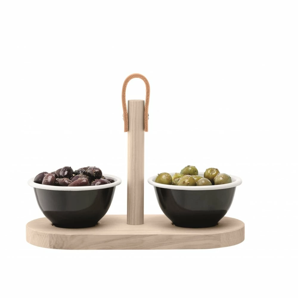 LSA International Black Pepper Utility Tapas Duo Set with Ash Tray 4 LSA International Black Pepper Utility Tapas Duo Set with Ash Tray