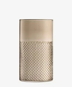 LSA International Taupe Wicker Vase/Lantern H25cm