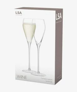 LSA International Wine Prosecco Glass 250 Ml Clear X 2 9 LSA International Wine Prosecco Glass 250 Ml Clear X 2