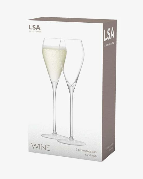 LSA International Wine Prosecco Glass 250 Ml Clear X 2 6 LSA International Wine Prosecco Glass 250 Ml Clear X 2