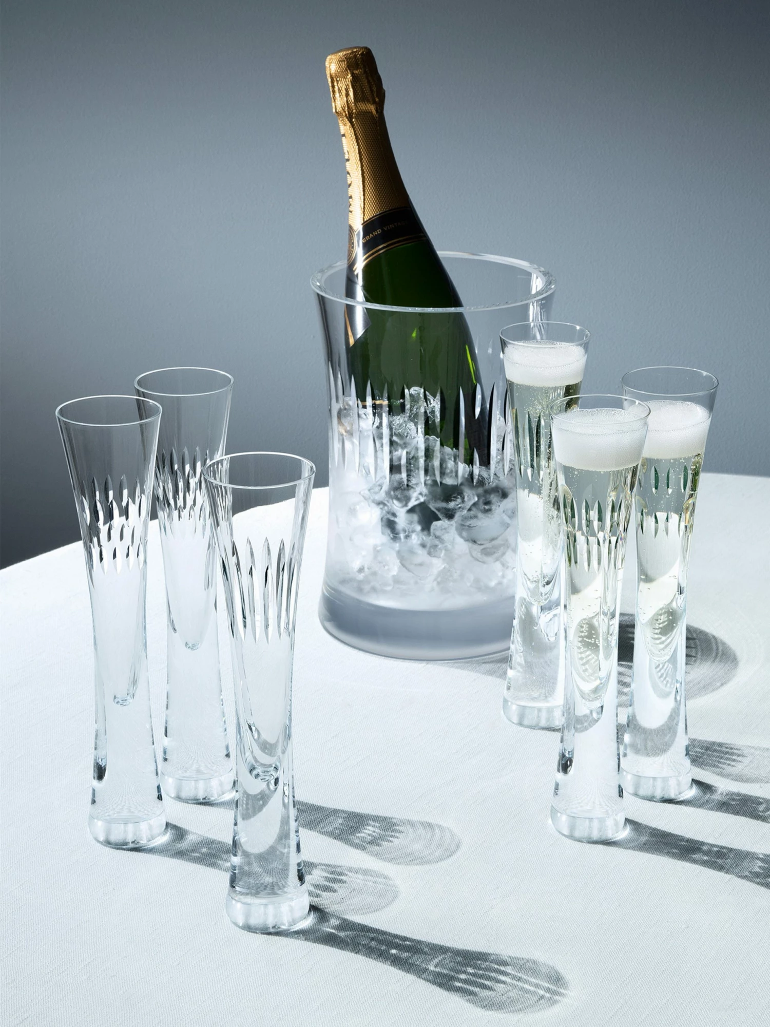 LSA International Moya Champagne Serving Set with Assorted Handcut Decoration 4 LSA International Moya Champagne Serving Set with Assorted Handcut Decoration