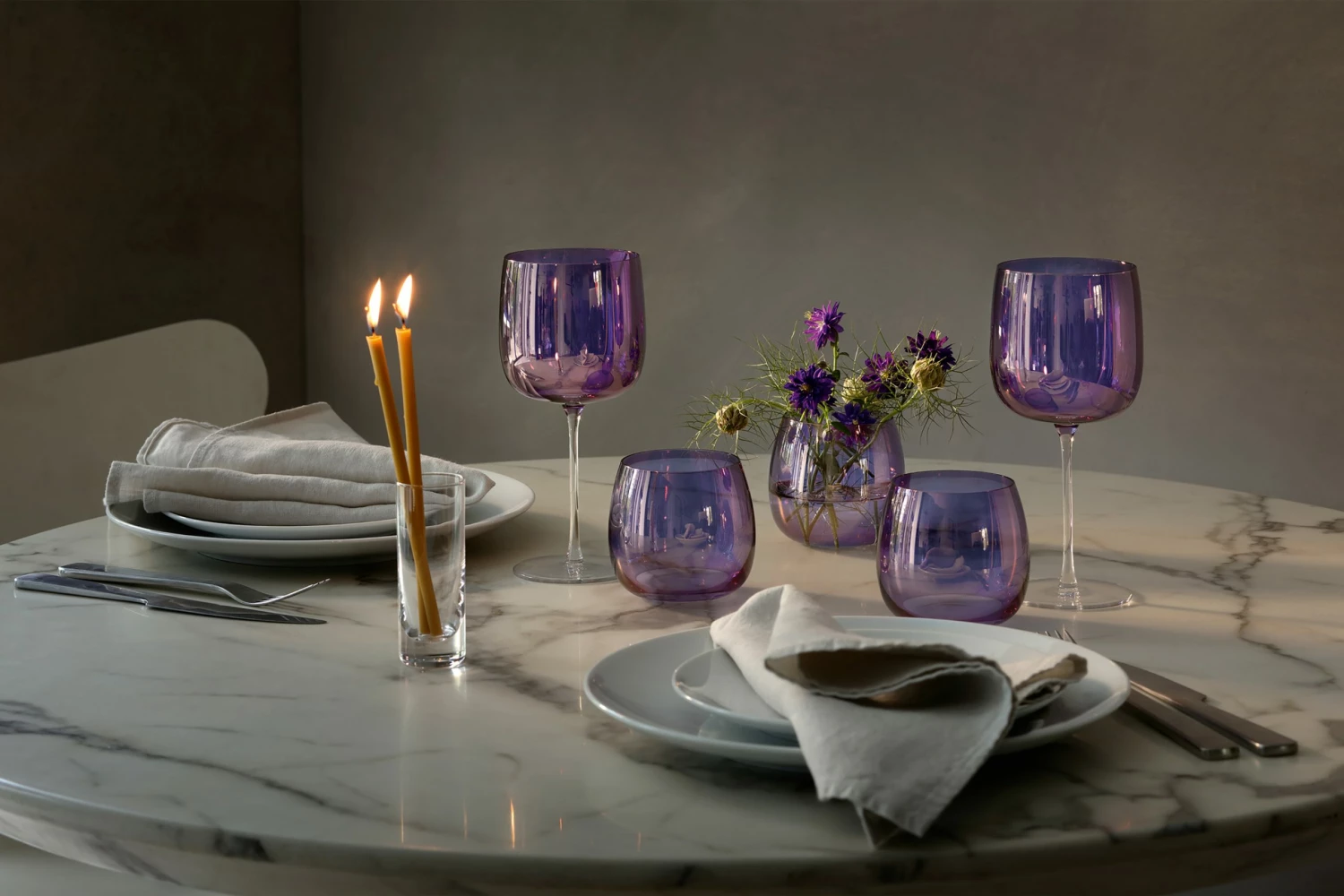 LSA International Set of 4 Aurora Polar Violet Stemless Glasses - 370ml 7 LSA International Set of 4 Aurora Polar Violet Stemless Glasses - 370ml
