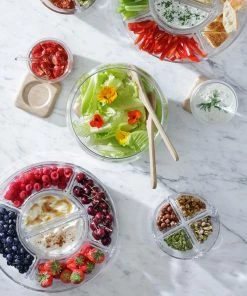 LSA International 35cm Mouth-Blown Glass Serve Multi Platter 7 LSA International 35cm Mouth-Blown Glass Serve Multi Platter