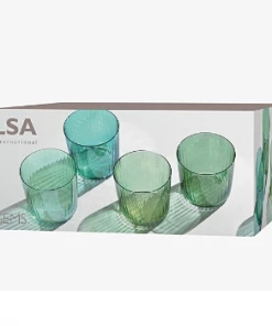 LSA International 310ml Gems Ripple Glass Jade Green - Set of 4 12 LSA International 310ml Gems Ripple Glass Jade Green - Set of 4