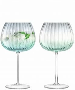 LSA International Set of 2 Green/Grey Dusk Gin Balloon Glass 650ml