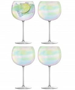 LSA International Set of 4 Pearl Bubble Balloon Glass 680ml