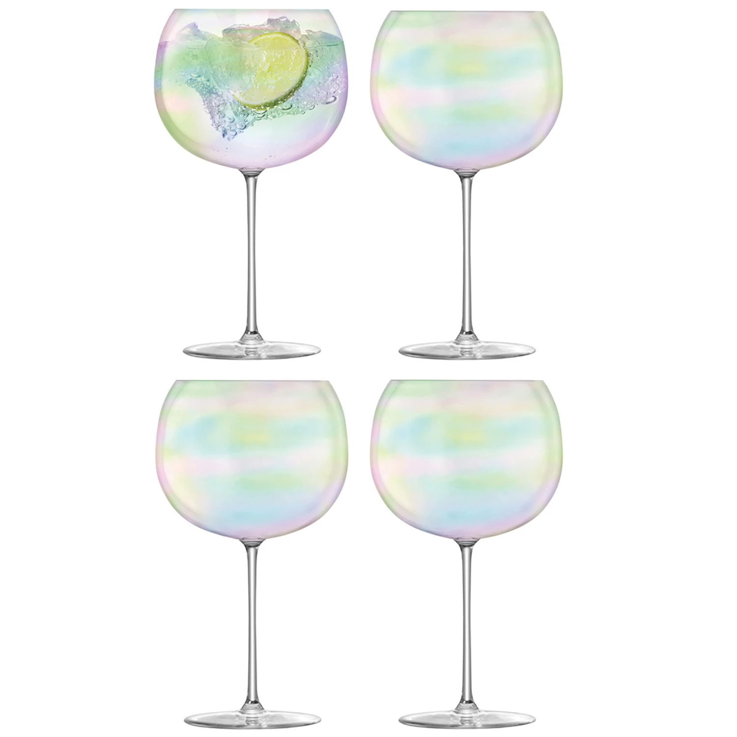 LSA International Set of 4 Pearl Bubble Balloon Glass 680ml 3 LSA International Set of 4 Pearl Bubble Balloon Glass 680ml