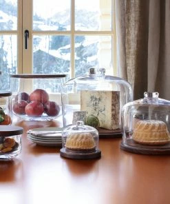 LSA International City Cake/Cheese Dome and Walnut Base 7 LSA International City Cake/Cheese Dome and Walnut Base